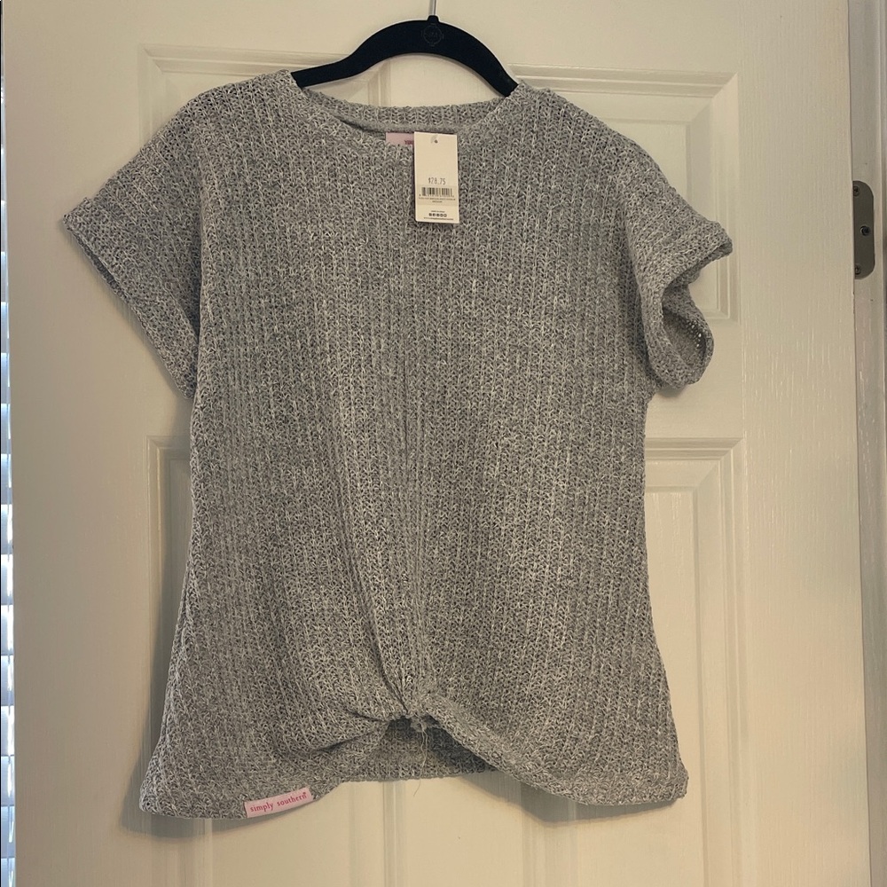 Simply Southern Gray Knit Top